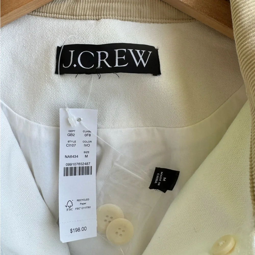 NWT J Crew Barn Jacket In Canvas Size M - Picture 6 of 10